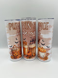 Pumpkin Spice Kinda Girl 20oz Skinny Tumbler | Fall Coffee Stainless Steel Cup KRC Custom Design