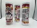 True Crime Junkie 20oz Skinny Tumbler | Crime Scene Funny True Crime Coffee Cup KRC Custom Design