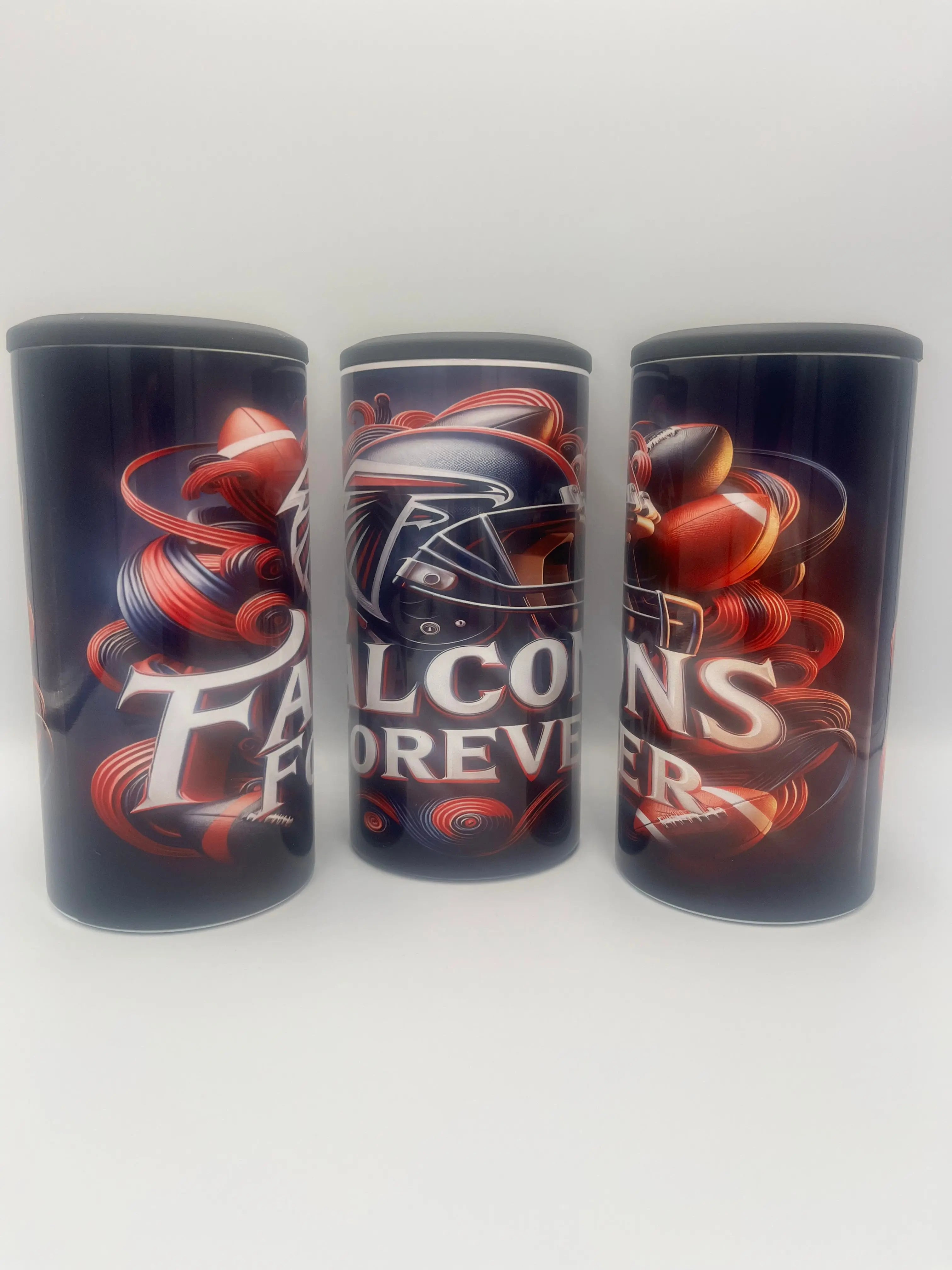 Falcons Forever 4-in-1 Can Koozie | Atlanta Football Insulated Drink Holder KRC Custom Design