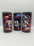 Bills Forever 4-in-1 Can Koozie | Buffalo Football Insulated Drink Holder KRC Custom Design