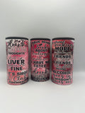Funny Drinking Quotes 4-in-1 Can Koozie | Sassy Alcohol Insulated Drink Holder KRC Custom Design