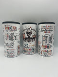 Sarcastic Coffee Quotes 4-in-1 Can Koozie | Funny Skeleton Insulated Drink Holder KRC Custom Design