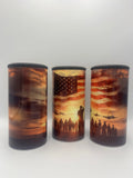Patriotic Honor 4-in-1 Can Koozie | American Flag Military Tribute Drink Holder KRC Custom Design